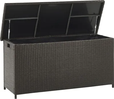 Obrázek produktu pro BELIANI Zahradní box hnědý technorattan balkonový kufr na polštáře 126 x 46 cm