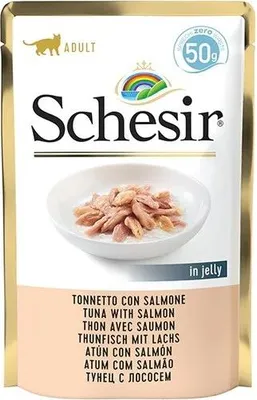 Produktbild von Schesir Thunfisch mit Lachs 50 gx30