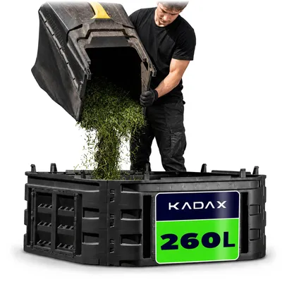 Produktbild von KADAX Erweiterungsmodul für die Gartenkomposter "Togiak", Komposter, aus Kunststoff, Schwarz, 260L
