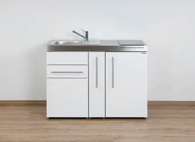 Produktbild von Stengel Miniküche Premiumline MP 120 A mit Kühlschrank, Ausziehschrank und Induktionskochfeld