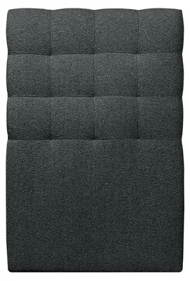 Produktbild von Kopfteil gepolstert - Gesteppt – schwarzer Bouclé-Stoff - 90 cm