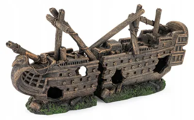Produktbild von HAPPET Aquarium Dekoration Schiffswrack detailreich sicher