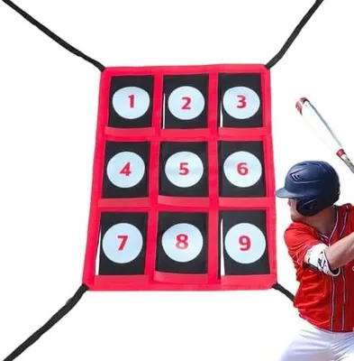 Produktbild von Baseball-Wurfziel für Baseball- und Softball-Wurftraining mit 9 Löchern, Genauigkeitstrainingsausrüstung für Schlag- und Wurftraining im Innen- und Außenbereich, im Garten und auf