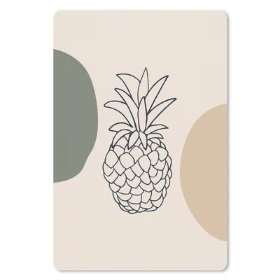 Produktbild von MuchoWow® Mauspad Mousepad Obst - Ananas - Pastell 40x60 cm - Mousepads - Maus Mat - Pad - Mausunterlage - Schreibtisch Accesoire