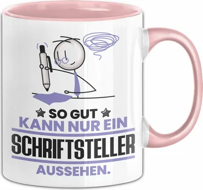 Produktbild von Schriftsteller Geschenk Tasse So Gut Kann Nur Ein Schriftsteller Aussehen Geschenkidee Kaffee-Becher (Rosa)
