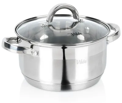 Image de Casserole en acier inoxydable avec couvercle en verre, 20 cm, 3,4 L