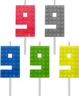 Produktbild von Blocks Geburtstagskerze, Zahl 9, Höhe 5,5 cm