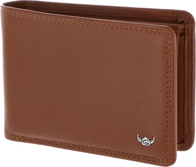 Zdjęcie produktu dla Złoty portfel skórzany Polo RFID Protect mini portfel 1194 Cognac brązowy