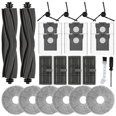 24-tlg. Zubehörset für Saugroboter, 2 Hauptbürsten, 6 Staubbeutel, 4 HEPA-Filter
