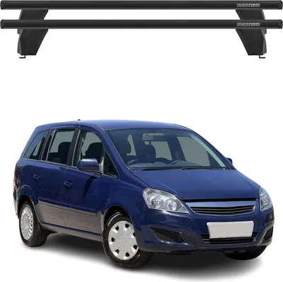 Image de Menabo Barres de toit Transversales pour Opel Zafira 2008-2012 Alu Noir 2x ABE