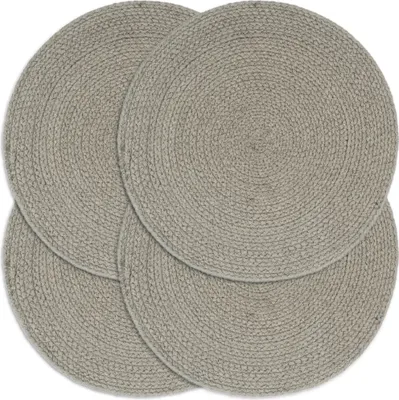 Produktbild von Tischsets 4 Stk. Grau 38 cm Rund Baumwolle