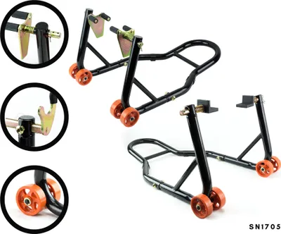 Produktbild von SET Motorradständer Motorrad Montageständer VORNE + HINTEN | L-+ V-Type | 200 kg