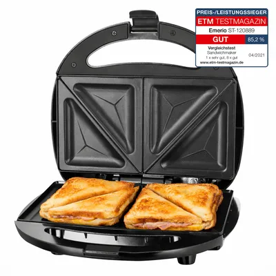 Productafbeelding van Emerio Tosti-ijzer ST-120889 – 750 W – Antiaanbaklaag - Anti slip – Zwart
