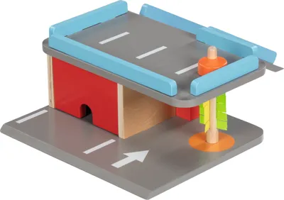 Produktbild von Goki Holz Parkgarage - Stadtparkhaus Spielzeug Garage