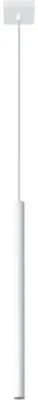 A white pendant light fixture against a white background.