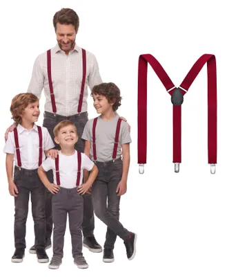 Produktbild von Hosenträger Herren Kinder Partnerlook 125 cm Dunkelrot Y-Form verstellbar