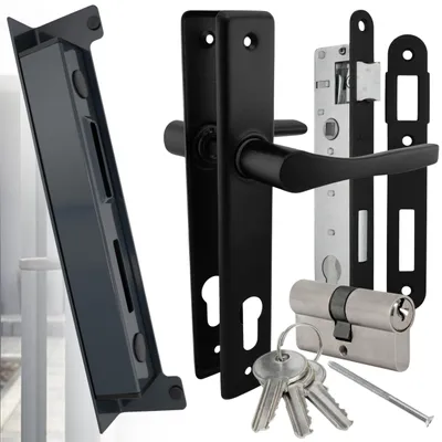 Produktbild von NATI Komplettset für Torgriff 90°-Schloss 90/22 Zylinderwiderstand