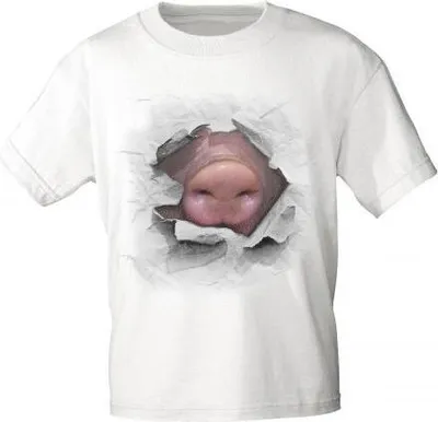 Produktbild von T-Shirt Ferkel Nuckes Schwein S-2XL 10921 weiß Größe - L