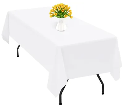 Produktbild von Weißes Polyester Tischdecke für rechteckigen Tisch (8 ft)