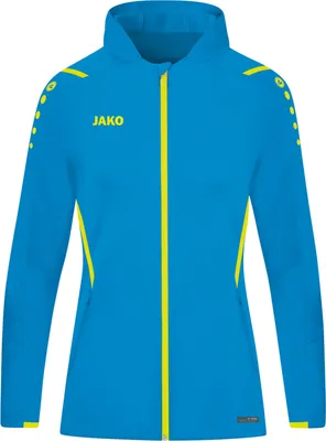 Produktbild von JAKO Damen Kapuzenjacke Challenge, Farbe:JAKO blau/neongelb, Größe:40
