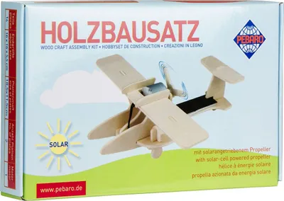 Produktbild von Pebaro Solar Holzbausatz Sportflugzeug