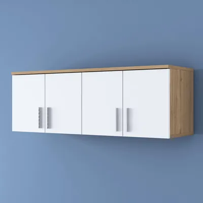 Productafbeelding van Skye Decor, wandplank E1, 120 cm, walnoot & wit, 100% melaminecoating