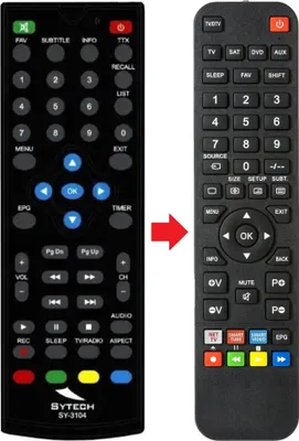 Produktbild von Fernbedienung passend für SYTECH SY3104-DVBT | SY3104DVBT