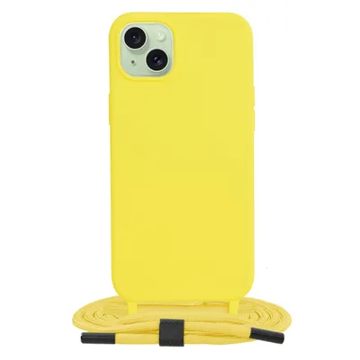 Produktbild von Techsuit Hülle mit Umhängeband - iPhone 15 Plus - Gelb