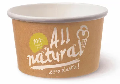 Produktbild von 50x Eisbecher Pappe 300 ml ohne Kunststoffbeschichtung