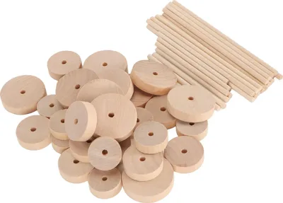 Obrázek produktu pro Nedokončená dřevěná kola DIY Leštěná kulatá kola Dřevěné kousky pro DIY projekt Malování Dekorace Řemesla