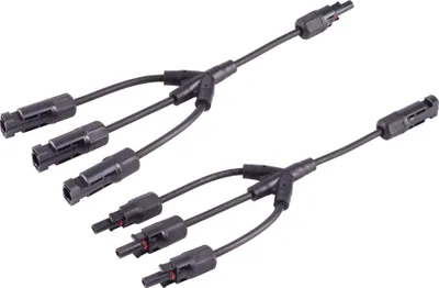 Produktbild von S-IMPULS MC4 T-Adapterkabel Set, 3/1, 4mm², schwarz/schwarz, 30 cm