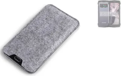 Produktbild von K-S-Trade Filz Handyhülle kompatibel mit Doogee Smini Schutzhülle Filztasche Filz Tasche Case Sleeve Handy Hülle Filzhülle grau