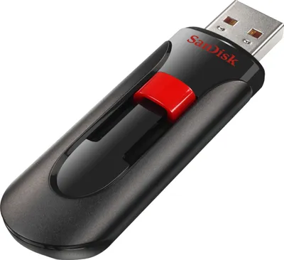 Obrázok produktu pre SanDisk Cruzer Glide, 64 GB, USB Typ-A, 2.0, Klzné, 6,8 g, Čierna, Červená