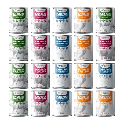 Produktbild von Gaczoo, Hundefutter Nass, Nassfutter Hunde, 8er Set, 4 Geschmackssorten, 20 Stück