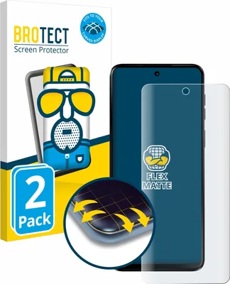 Produktbild von 2x BROTECT Fullscreen Schutzfolie für Motorola Moto G55 Displayschutz Folie Fullcover Matt Entspiegelungsfolie
