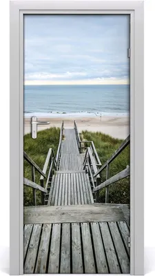 Produktbild von Tulup Türaufkleber 85x205 cm Dekorative Aufkleber Selbstklebend Wasserdichte Tapete Abnehmbar Schlafzimmer Wohnzimmer Wohnkultur - Weg zum Strand