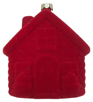 Imagen del producto de Adorno navideño de Clayre & Eef, forma de casa, color rojo, de plástico