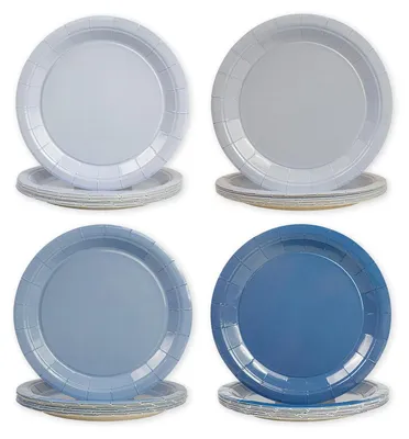 Image de 48 assiettes en papier jetables de 23 cm pour fêtes