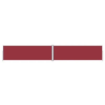 Image de vidaXL Marquise latérale extensible rouge 160x1000 cm