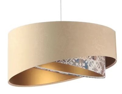 Zdjęcie produktu dla Lampa wisząca SANDERLING beżowa/złota