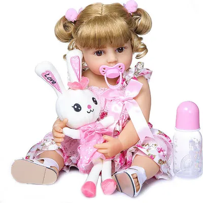 Produktbild von 55CM Puppe Reborn Mädchen Baby Doll Ganzkörper Silikon Vinyl Anatomisch Korrekt