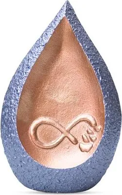 Immagine prodotto di Urna Infinity As da 2,5 litri in alluminio con elegante design a goccia e motivo Infinity, altezza 28 cm, larghezza 18 cm