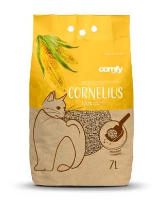 Immagine prodotto di Comfy Cornelius Natural 7l - lettiera per gatti in mais Aquael
