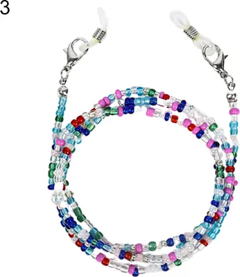 Produktbild von Anti-Verlust-tragbare Brillenkette, Halskette, bunte Perlen, zum Aufhängen, Gesichtsschutz, Kettenhalter, Glaszubehör-3