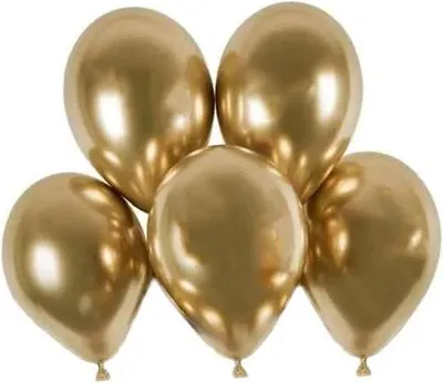 Produktbild von Metallic Ballons CHROME 14 Zoll 5 Stück gold