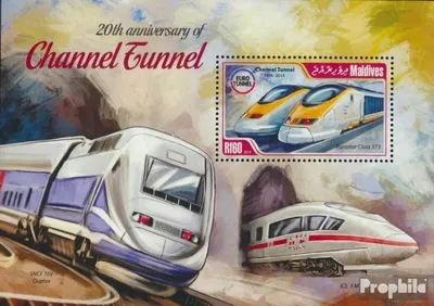 Produktbild von Briefmarken Malediven 2014 Mi Block 705 (kompl. Ausg.) postfrisch Kanaltunnel
