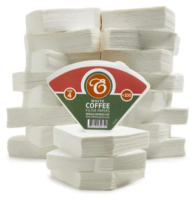 Kaffeefilter Größe 4, Kegelform, Papier, Weiß, 2000 Stück