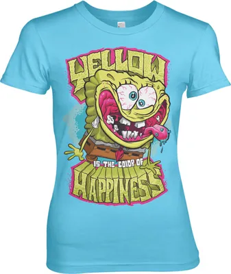 Produktbild von Yellow Is The Color Of Happiness Girly Tee - Large - Skyblue