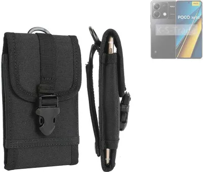 Produktbild von K-S-Trade Holster Handy Hülle kompatibel mit Xiaomi POCO X6 5G Holster Handytasche Gürtel Tasche Schutz Hülle Robust Outdoor schwarz
