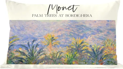 Produktbild von MuchoWow® Zierkissen Sofakissen Wohnzimmer Dekokissen 60x40 cm Monet - Kunst - Alte Meister - Kopfkissen - Polster mit Foto